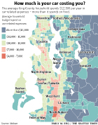 Car Expenses in King County map