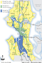 Map of single family zoning in Seattle