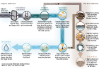 How the Westpoint Wastewater Treatment Plant processes wastewater- step by step process diagram